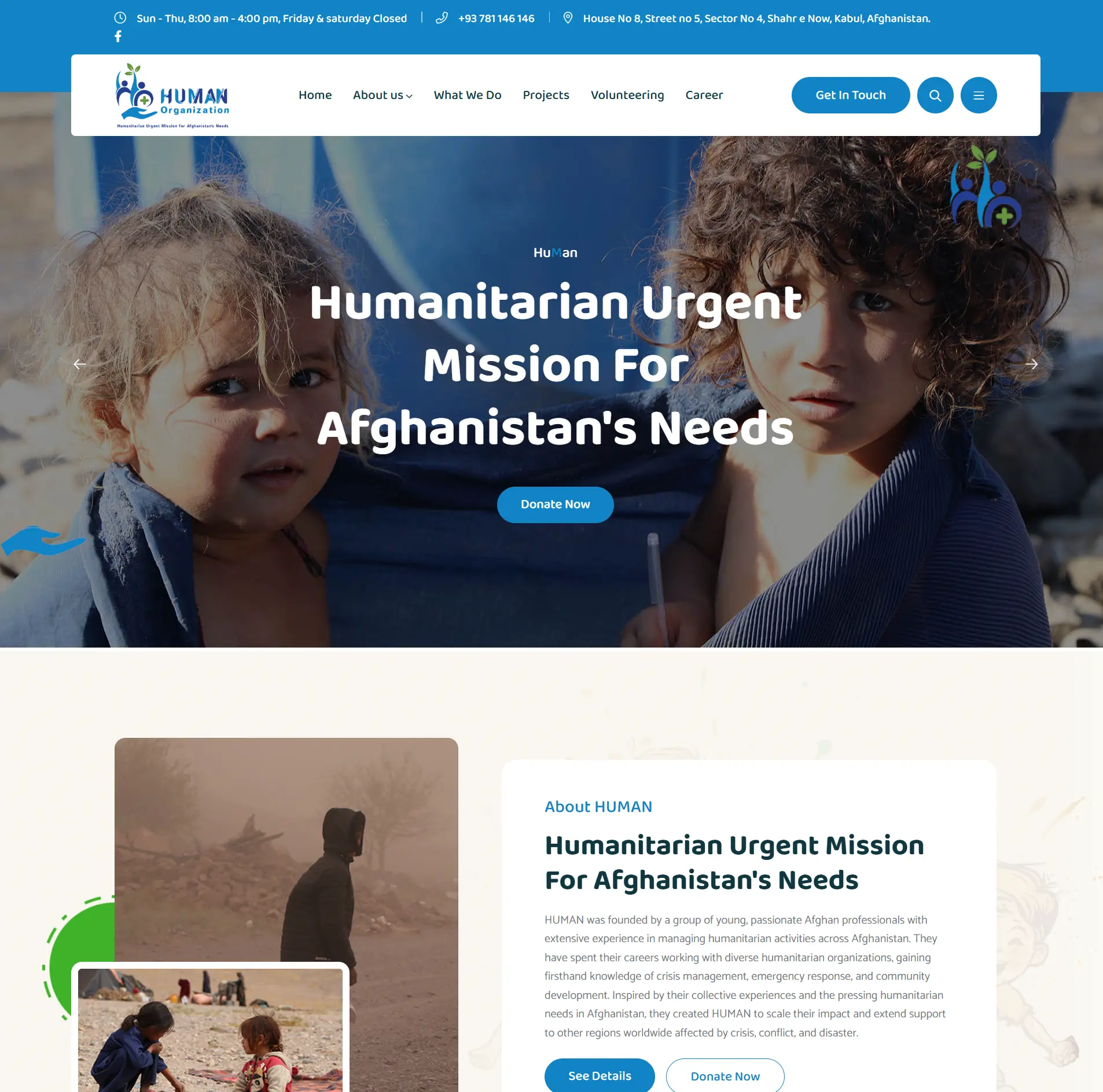 Humanitarian Urgent Mission for Afghanistan’s Needs